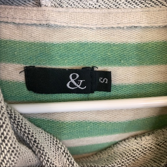 & Asymmetrical Zipper Double Hooded Sweatshirt - Picture 8 of 14